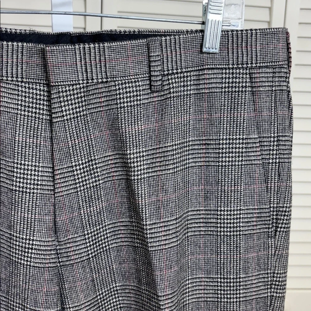 J. Crew Men's Ludlow Checkered English Wool Dress Slim Pants Size 33 x 32